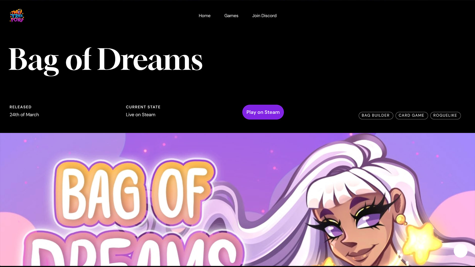 Bag of Dreams Website