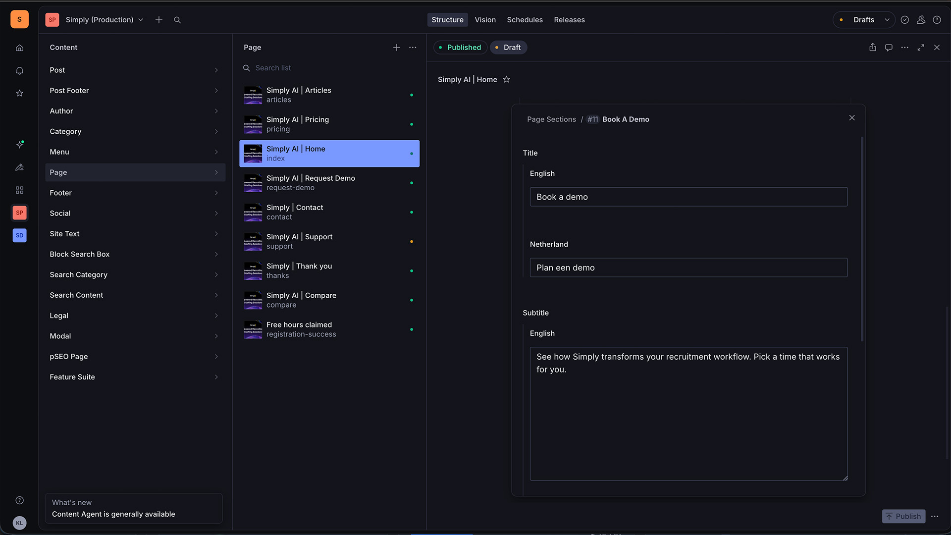 Headless CMS with Component Library